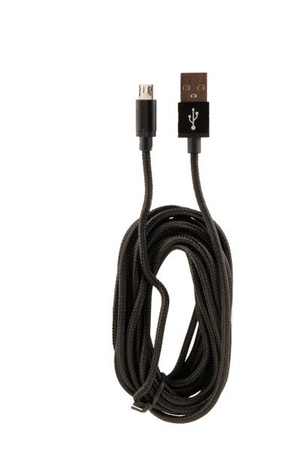 ATX Kabel 3m Micro USB 2,0 sznurkowy czarny