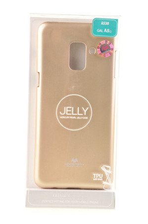Etui nakładka Mercury Goospery Jelly Case do SAMSUNG GALAXY A8 2018 A530 złoty