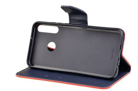 Etui portfel Fancy Case do Huawei P40 Lite E / Y7p czerwony